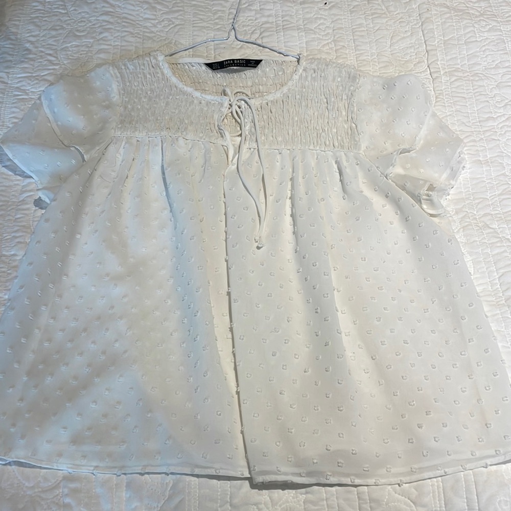 Zara Basic white blouse